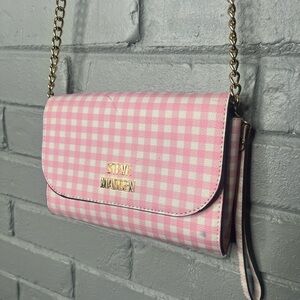 Steve Madden Pink Checkered Crossbody Bag